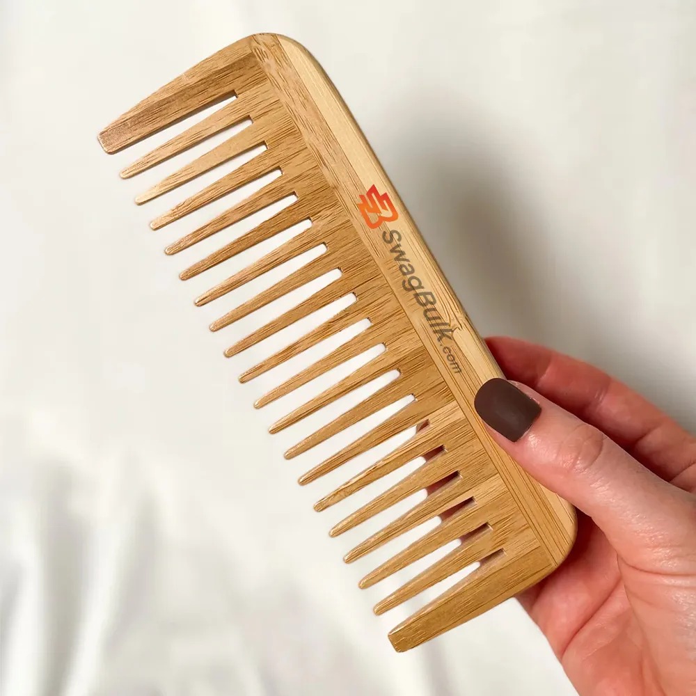 Custom Logo Natural Bamboo Comb