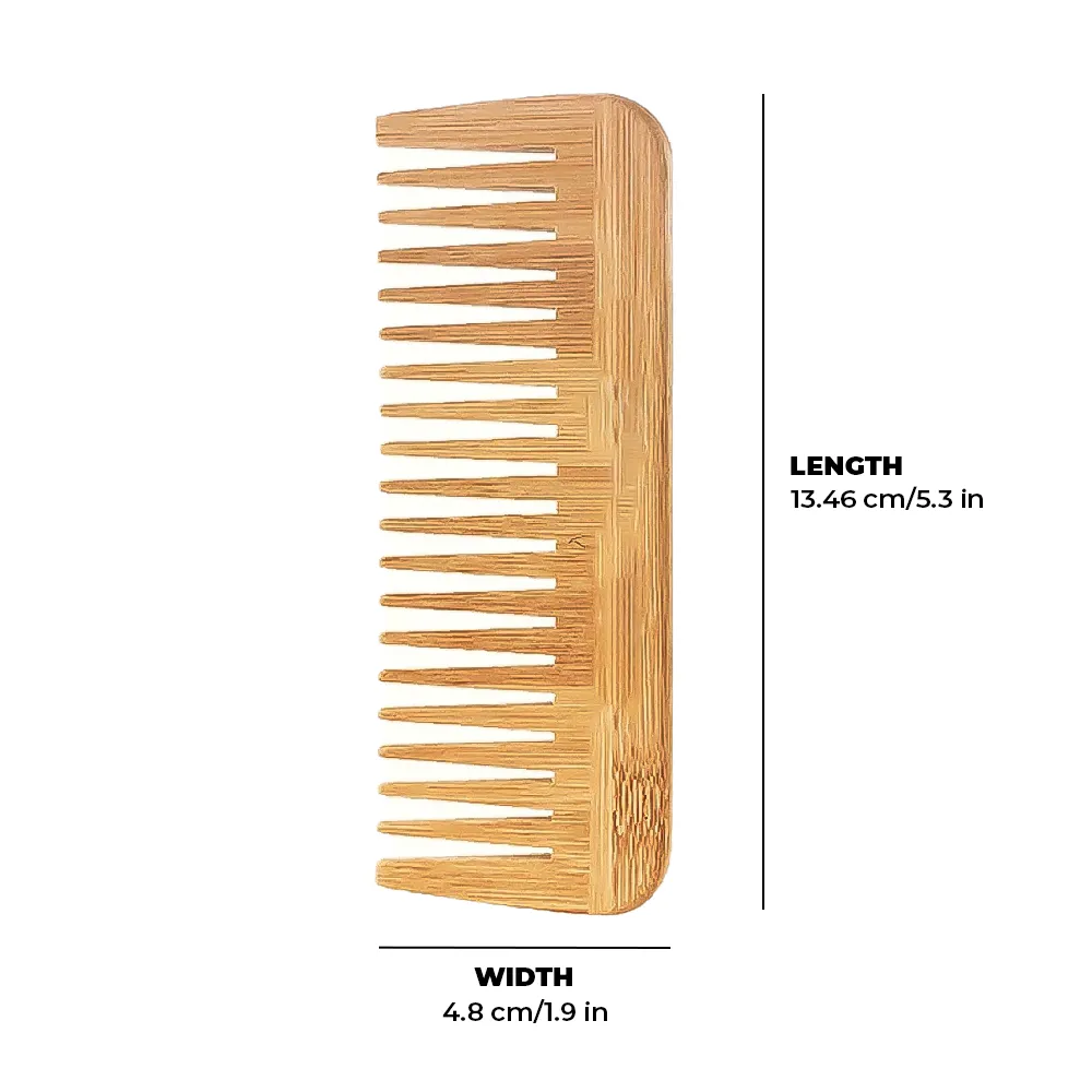 Custom Logo Natural Bamboo Comb