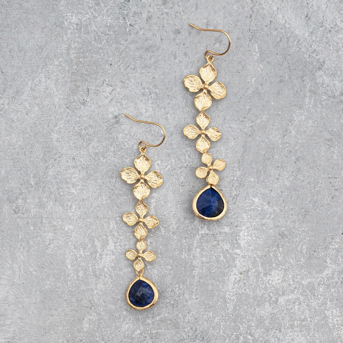 Cute Floral With Lapis Lazuli Dangler