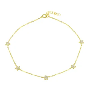 CZ Star Anklet