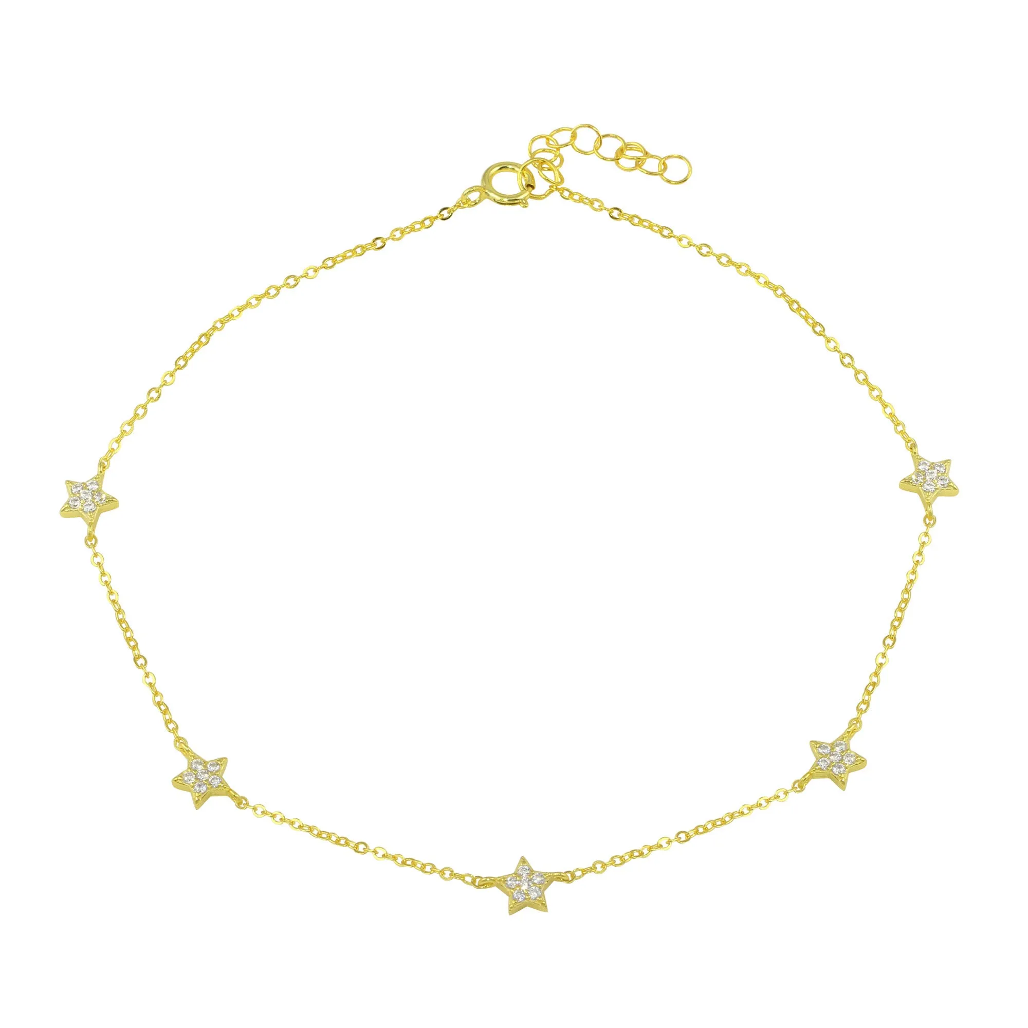 CZ Star Anklet