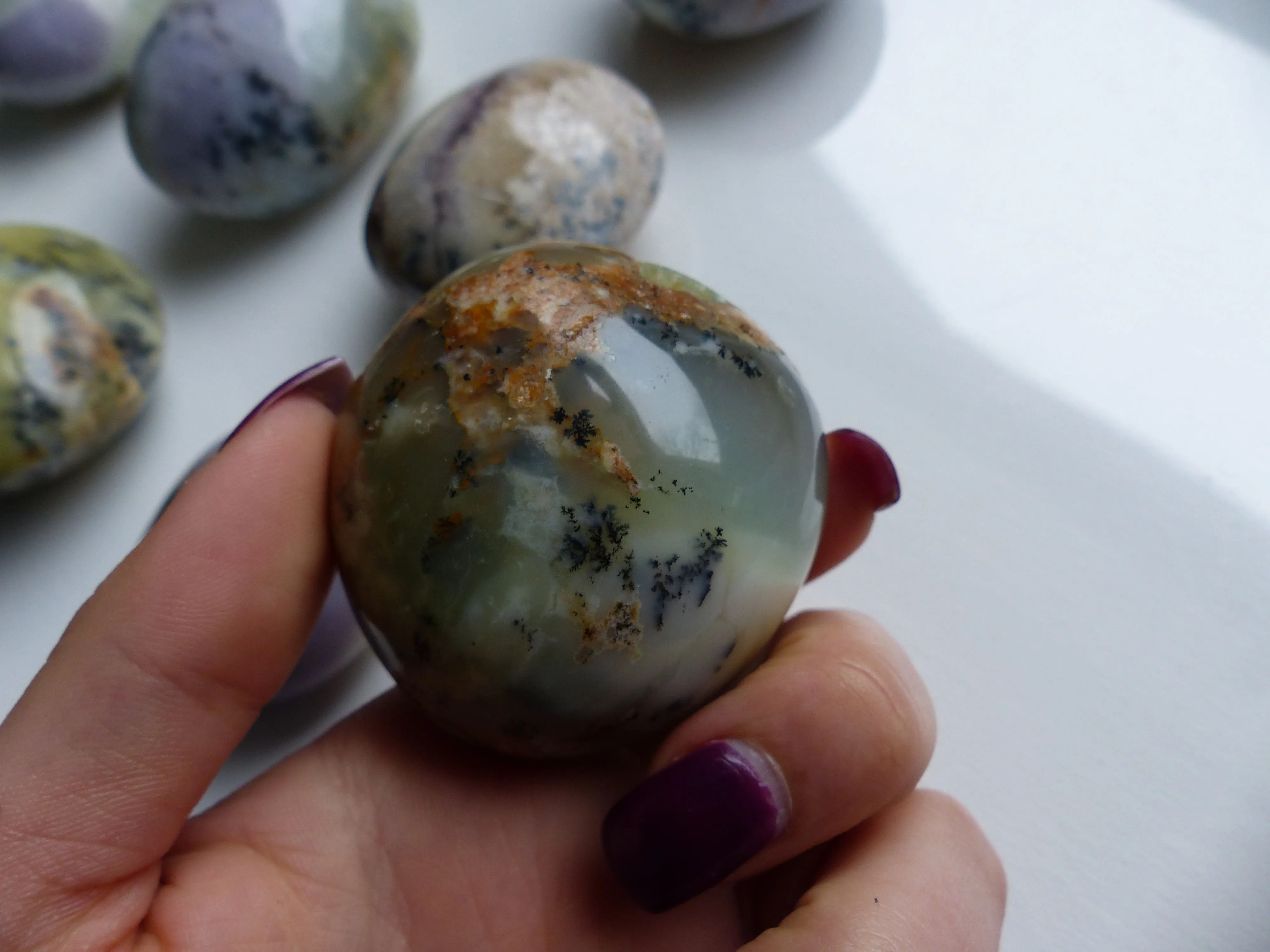 Dendritic Opal Palm Stone (#2)