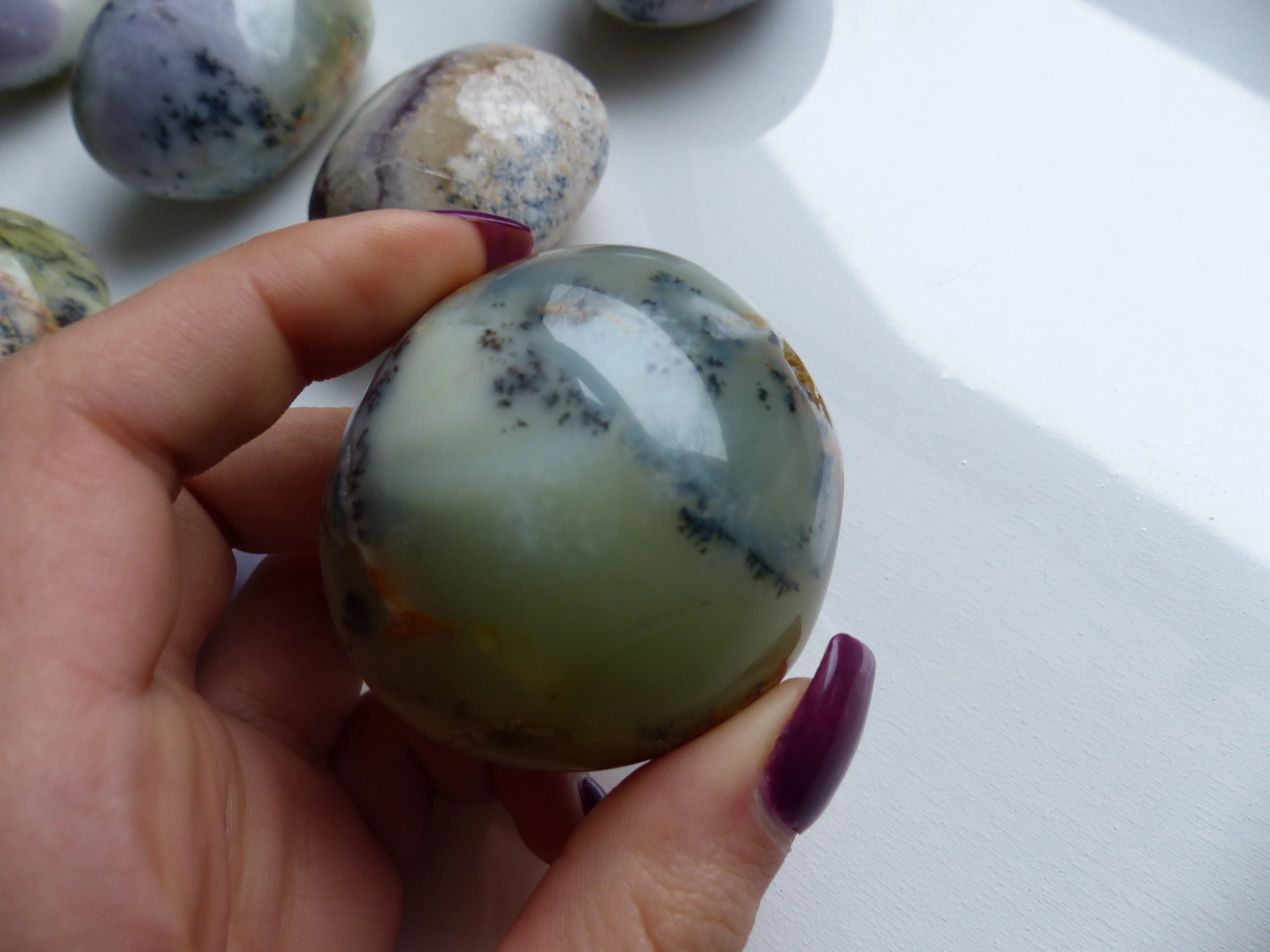 Dendritic Opal Palm Stone (#2)