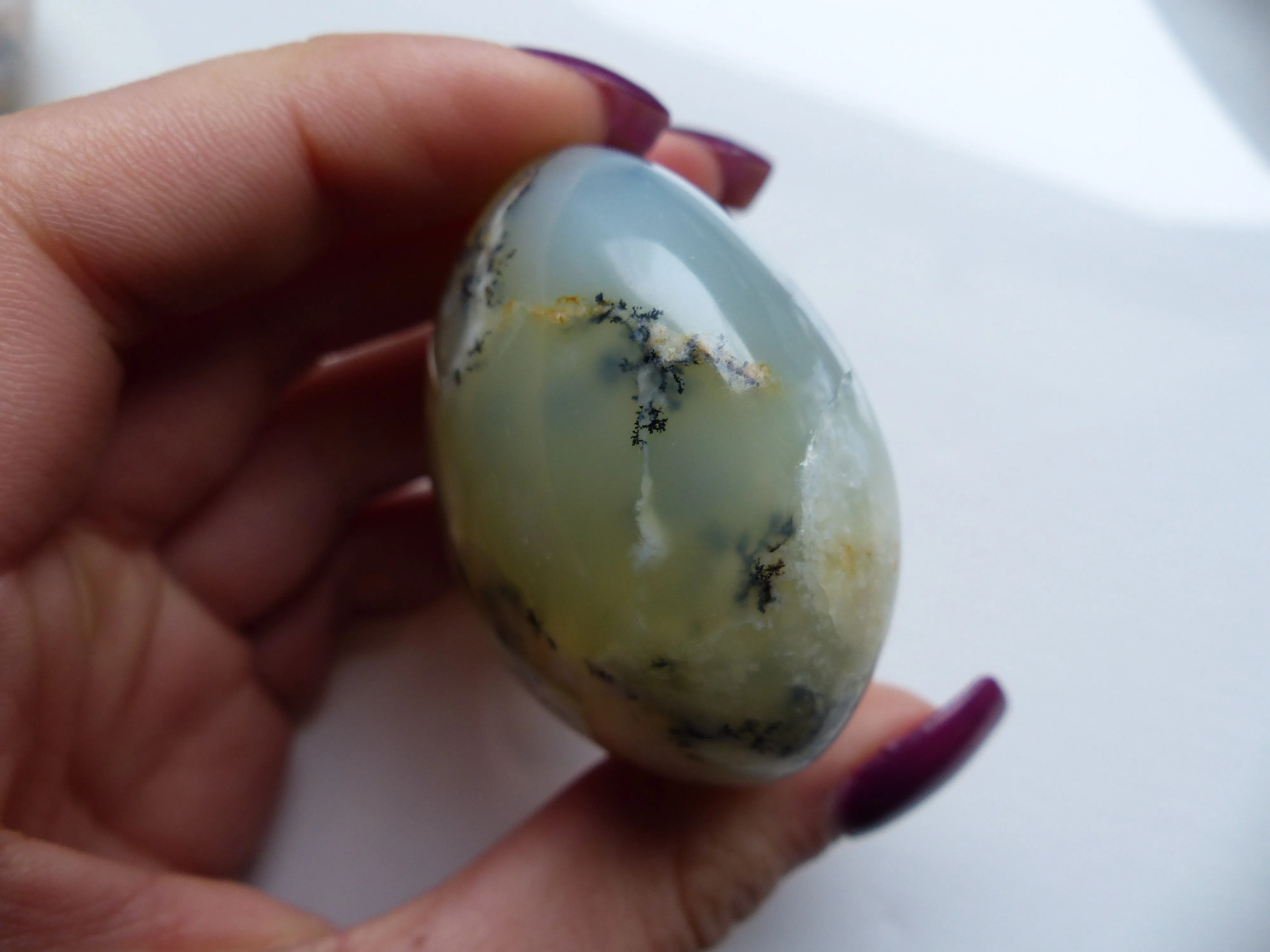 Dendritic Opal Palm Stone (#7)