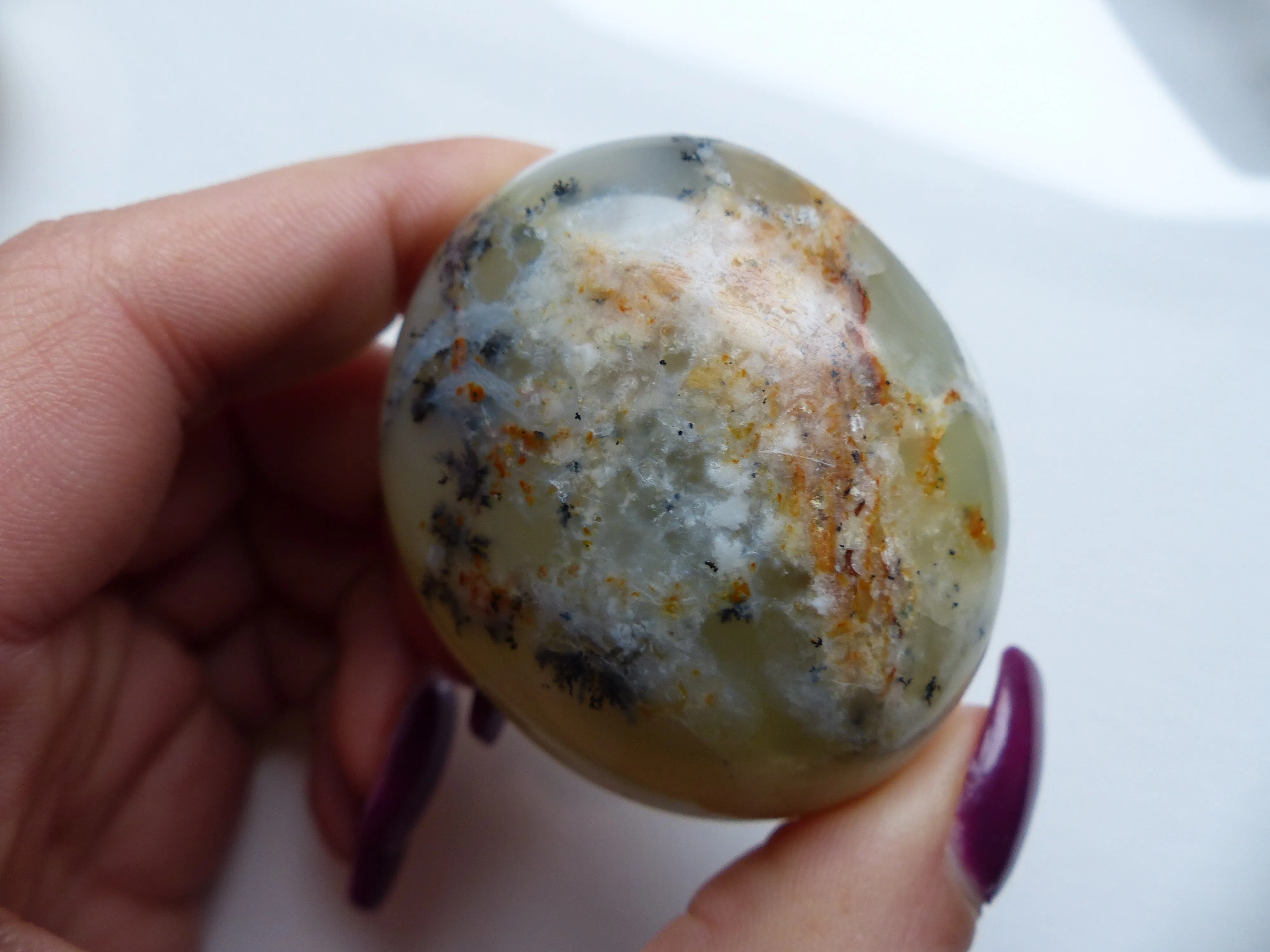 Dendritic Opal Palm Stone (#7)