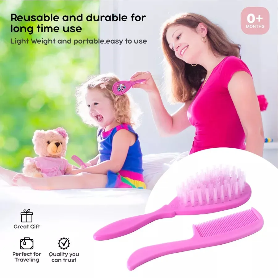 Disney Minnie Mouse Baby Hair Comb And Brush Set (Pink)