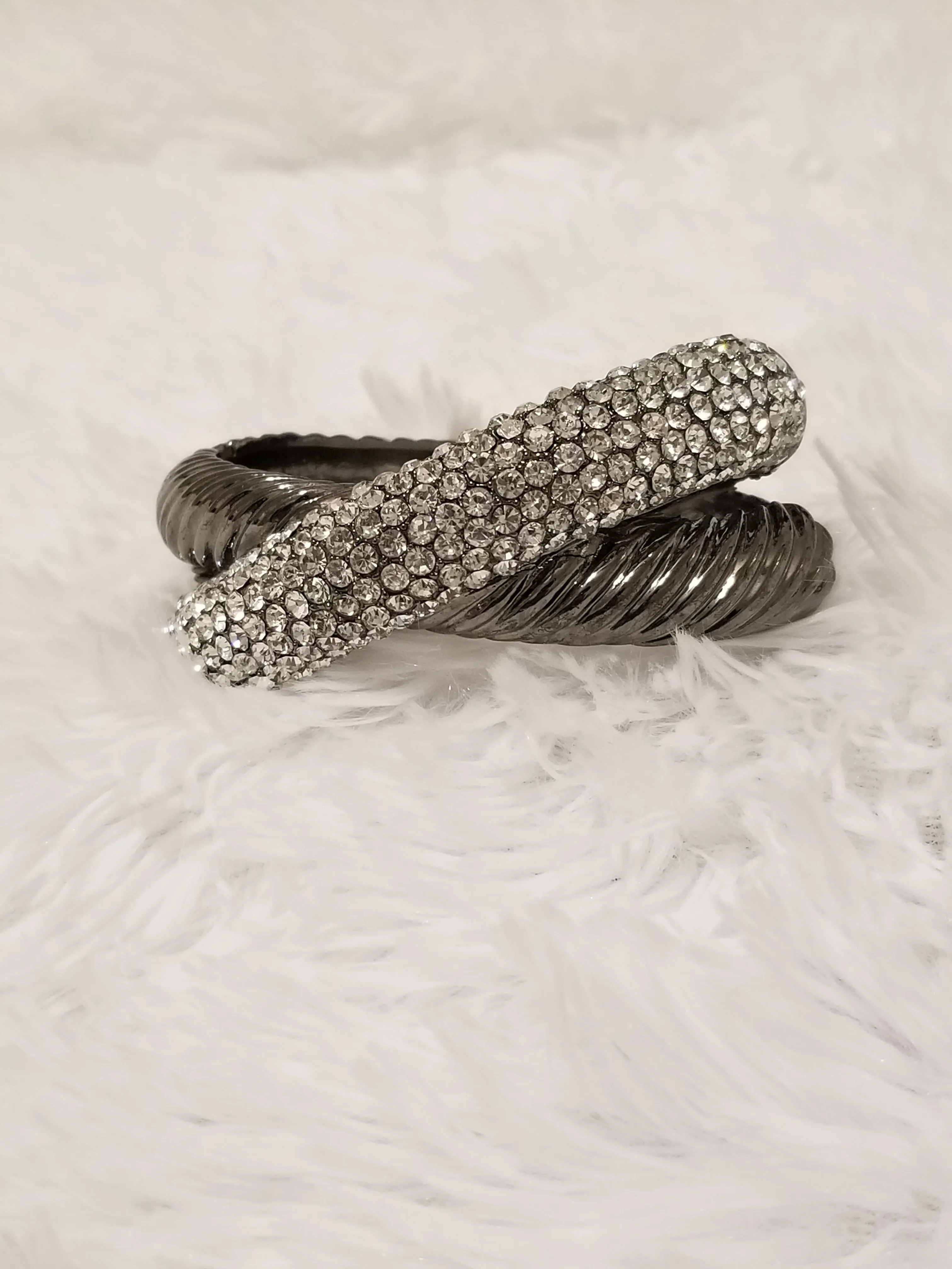 Double Bangle Open Cuff Bracelet