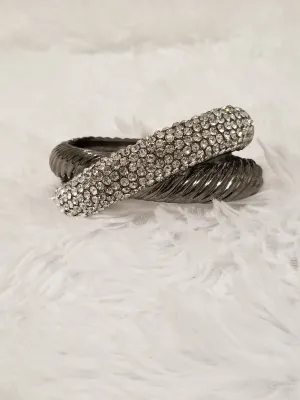 Double Bangle Open Cuff Bracelet