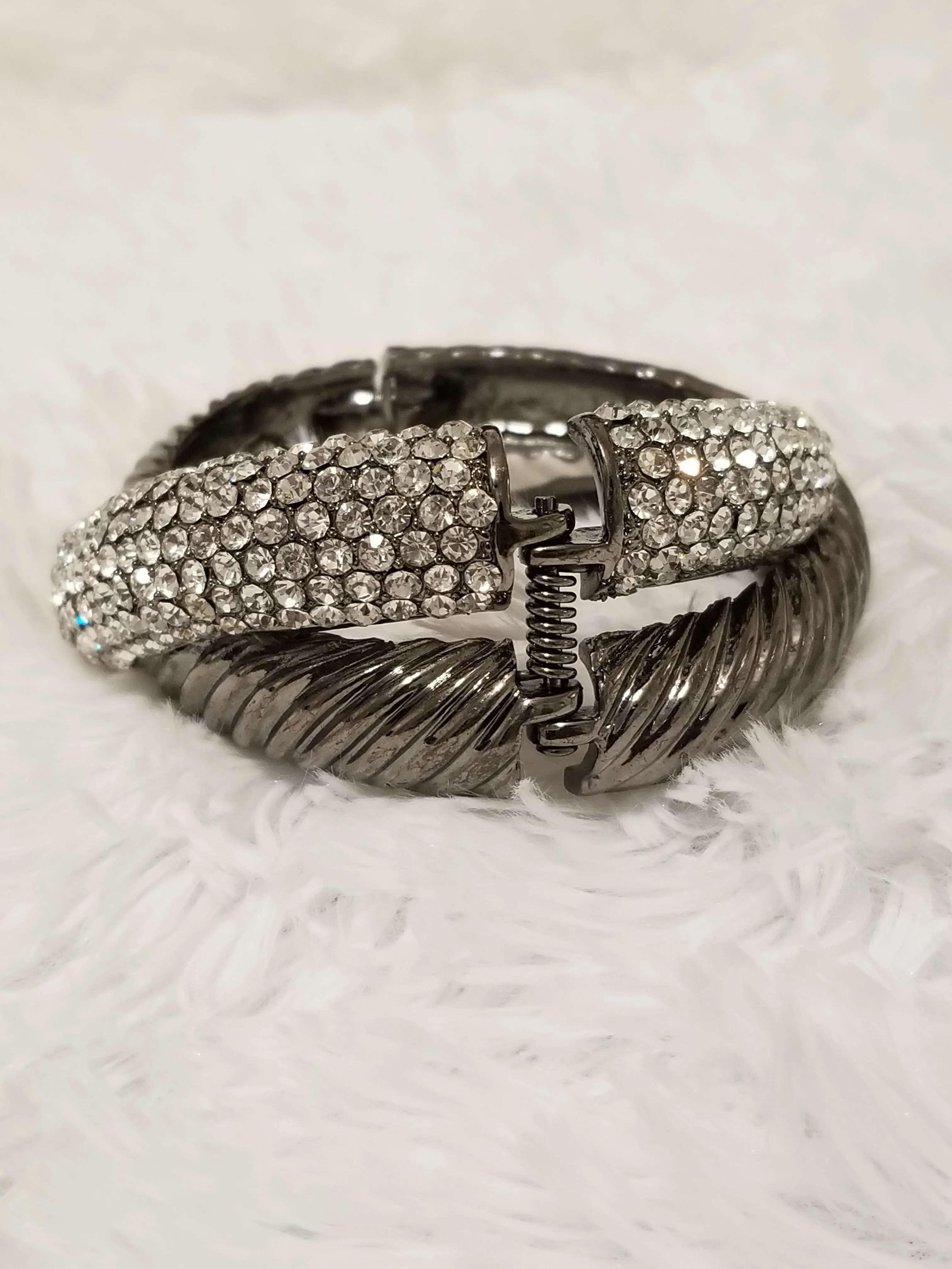 Double Bangle Open Cuff Bracelet