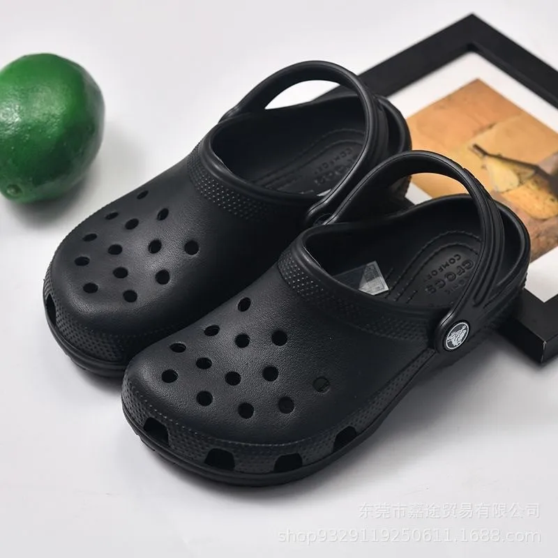 Dunnmall Classic Star Children's Hole Shoes Big Boys and Girls Children Baby Soft Bottom Closed Toe Beach Sandal Slippers Soft Bottom