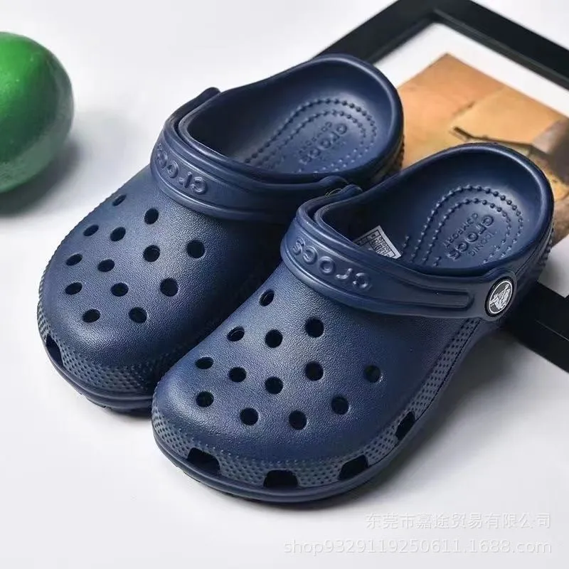 Dunnmall Classic Star Children's Hole Shoes Big Boys and Girls Children Baby Soft Bottom Closed Toe Beach Sandal Slippers Soft Bottom