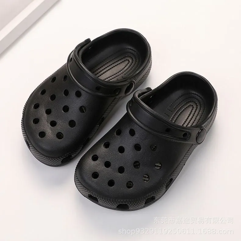 Dunnmall Classic Star Children's Hole Shoes Big Boys and Girls Children Baby Soft Bottom Closed Toe Beach Sandal Slippers Soft Bottom