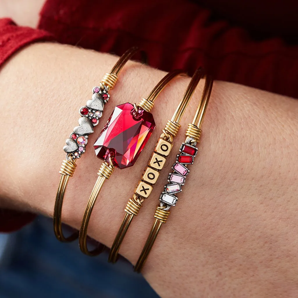 Dylan Petite Bangle Bracelet Scarlet
