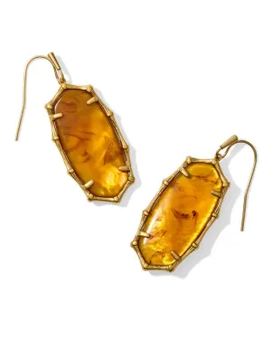 Elle Bamboo Frame Drop Earrings