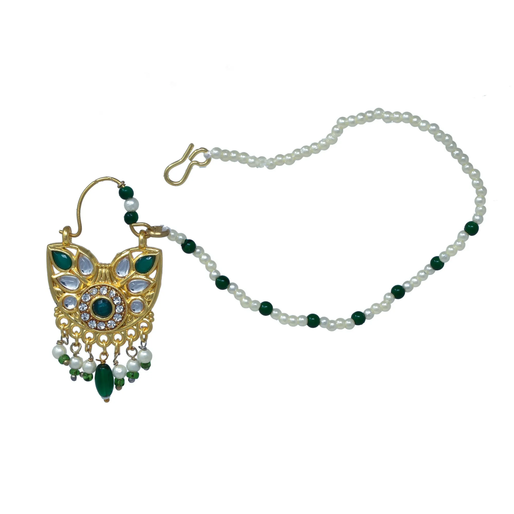 Emerald Kundan Nath: Green Ethnic Allure