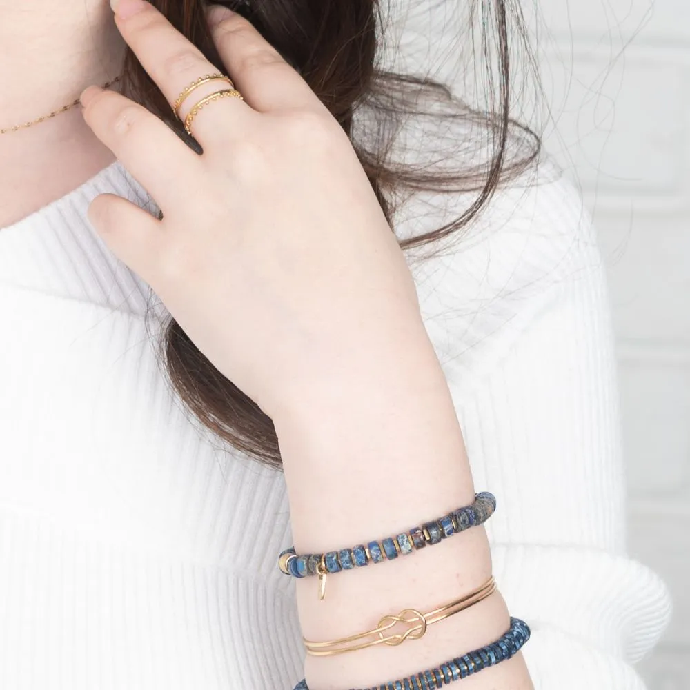 Emperor Blue Beaded Bracelet