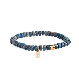 Emperor Blue Beaded Bracelet