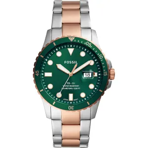 Fossil FB-01 Quartz Green Dial Two-tone Men's Watch FS5743