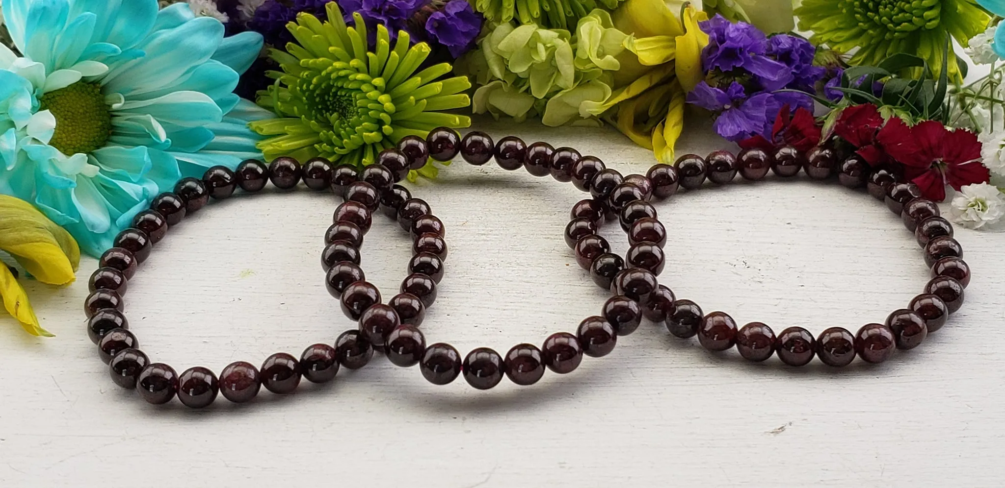 Garnet Crystal 4-6mm Natural Gemstone Bead Bracelet