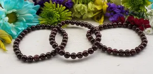 Garnet Crystal 4-6mm Natural Gemstone Bead Bracelet