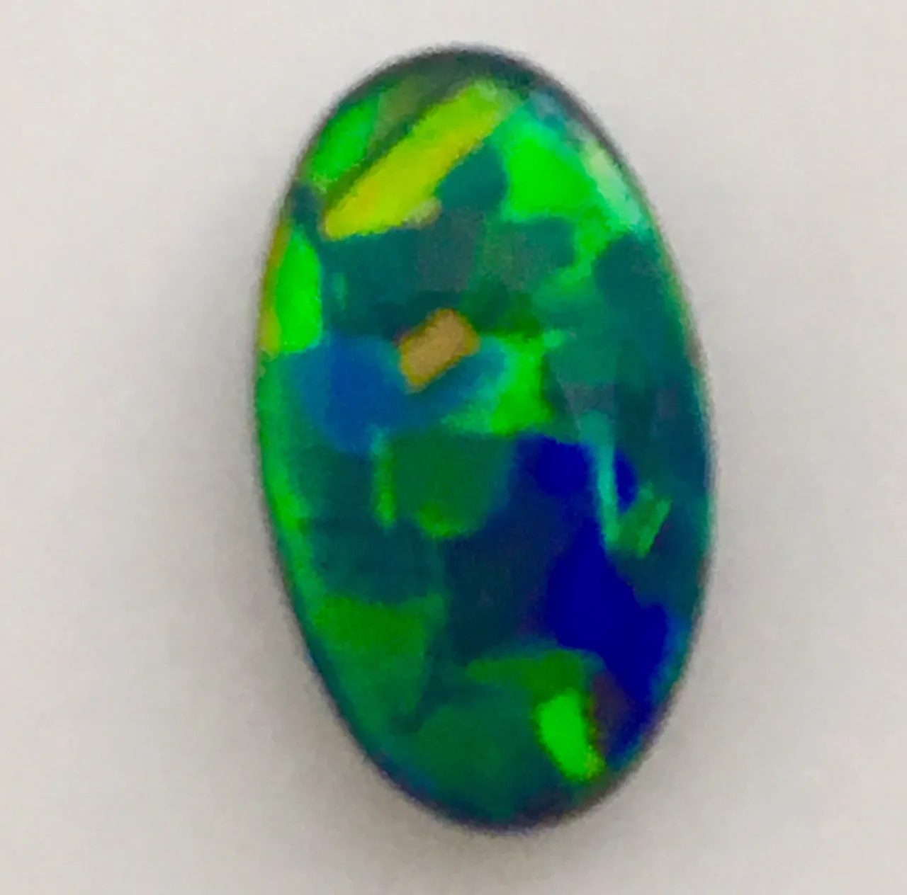 Gem Orange Gold Blue solid Black opal from Lightning Ridge
