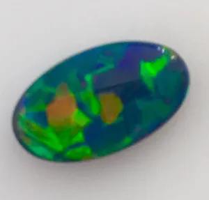 Gem Orange Gold Blue solid Black opal from Lightning Ridge