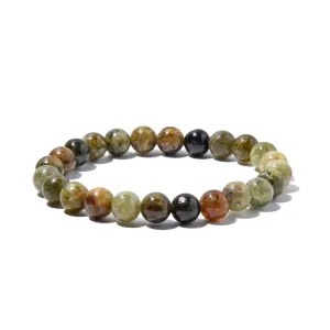 Green Garnet Round Beads Bracelet 8mm
