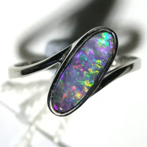 Green multi coloured solid  boulder opal from Quilpie
