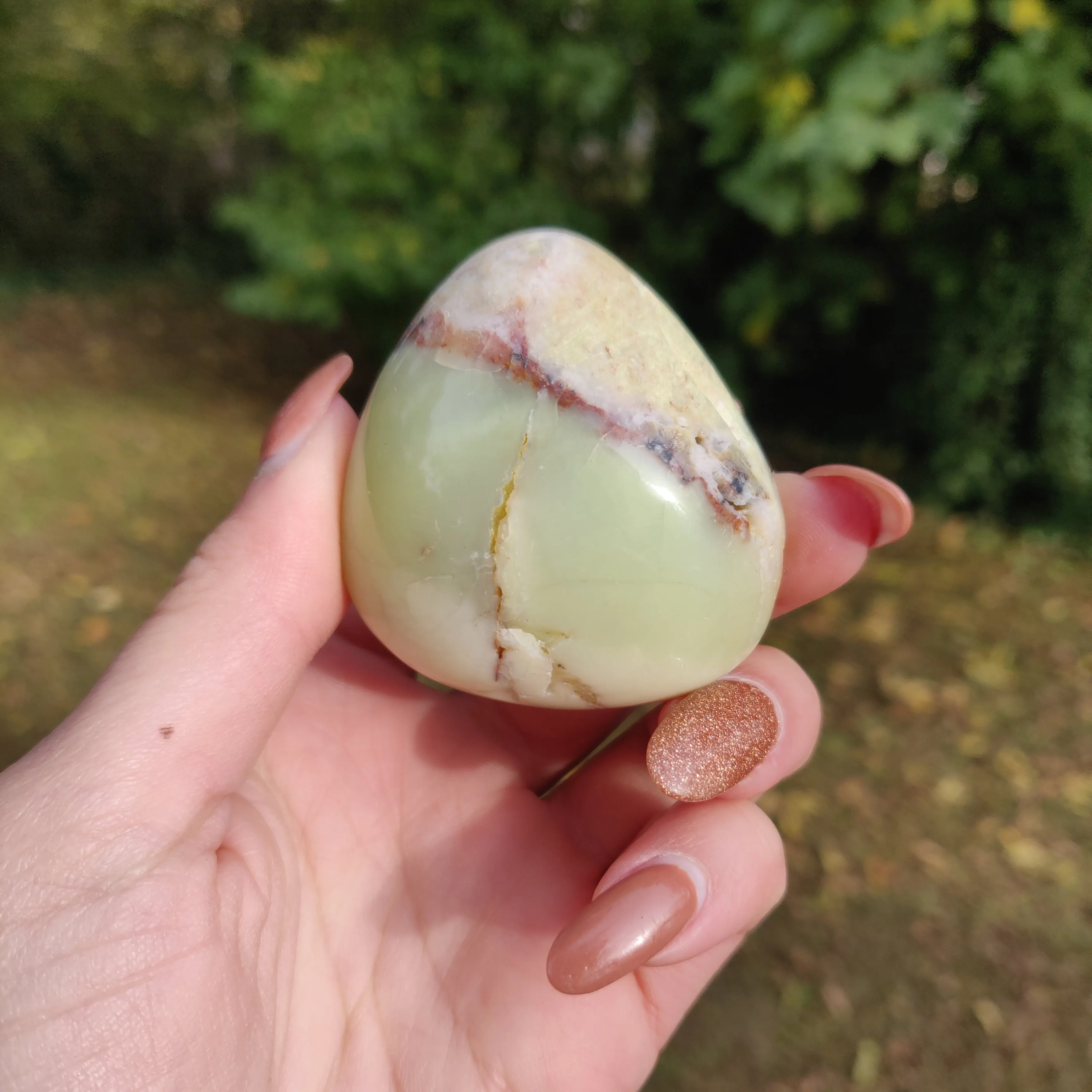 Green Opal Palm Stone (#10)