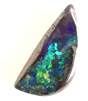 Green Orange Gold Multi coloured solid boulder opal