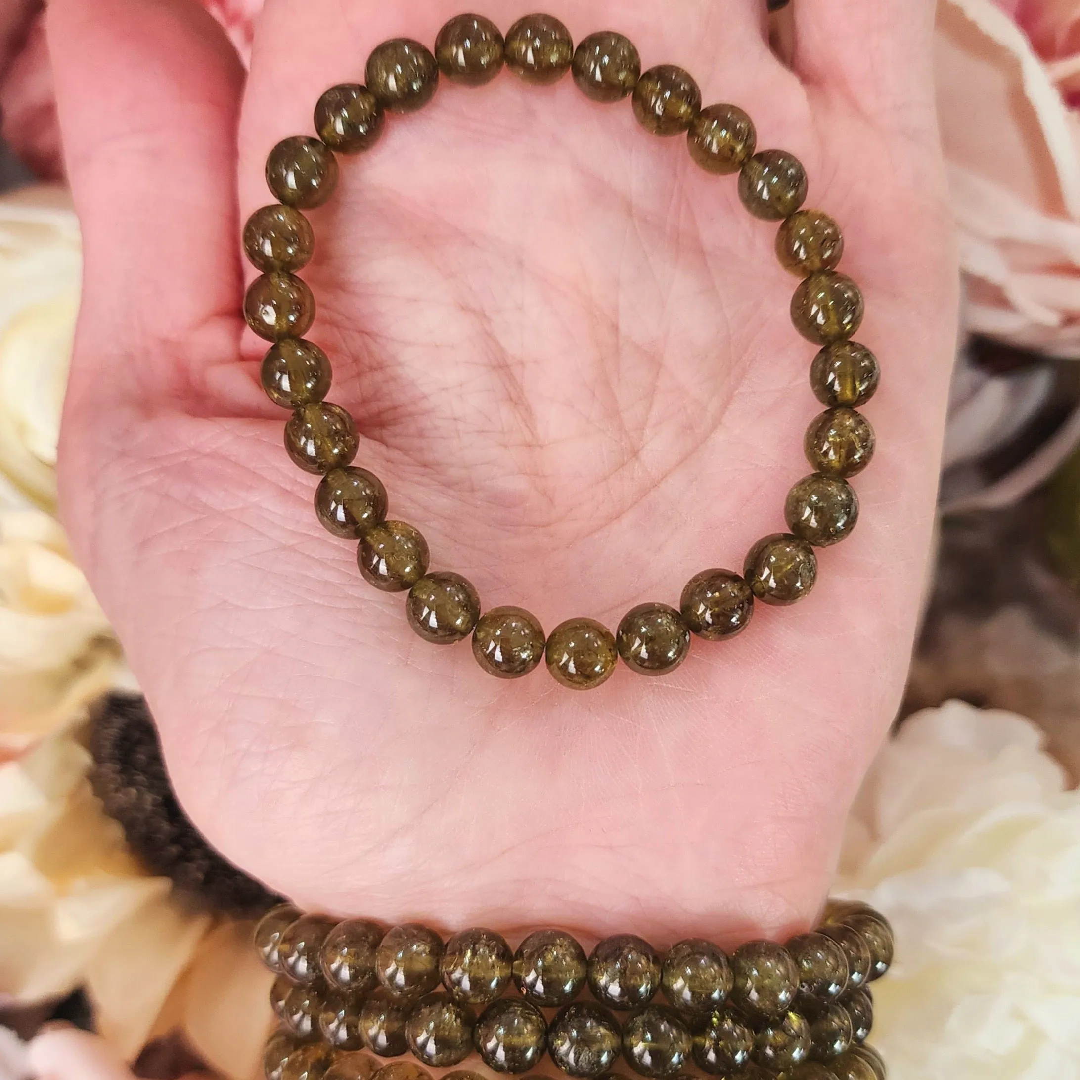 Grossular Green Garnet Bracelet (AAA Grade) for Health and Financial Security