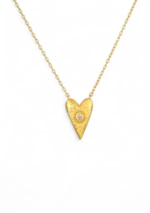 I Am Loved White Topaz Heart Necklace