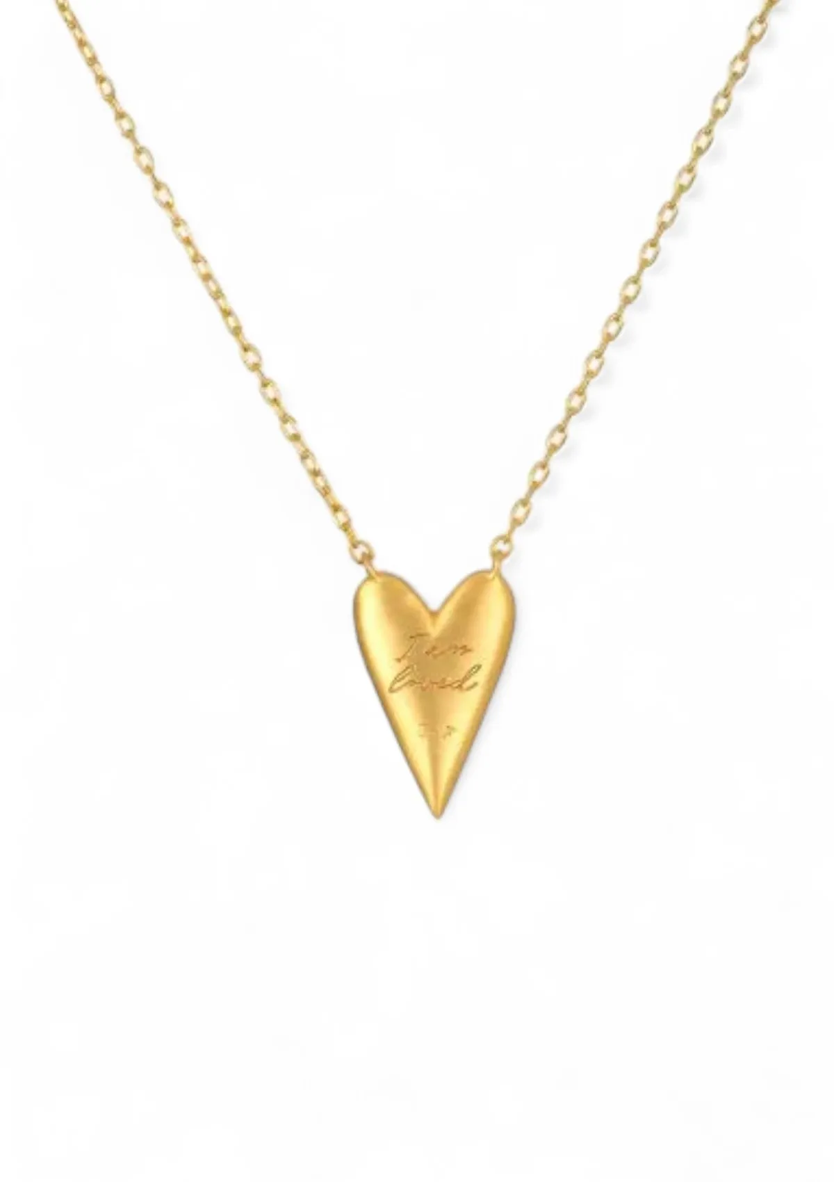 I Am Loved White Topaz Heart Necklace