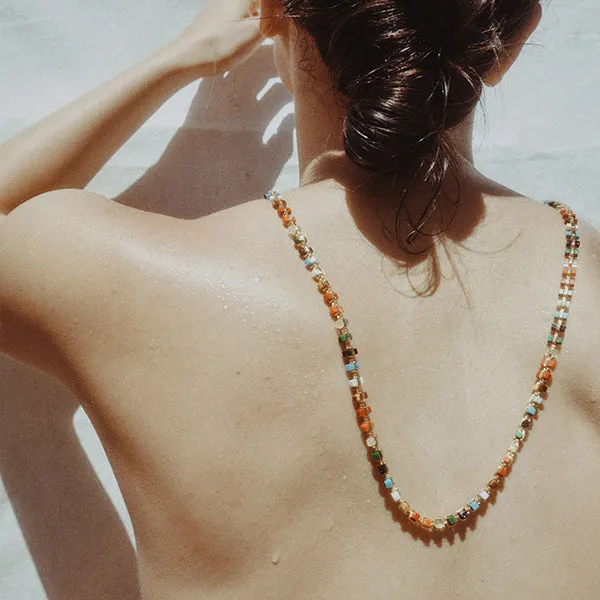 INLAID CUBE NECKLACE - PRISM