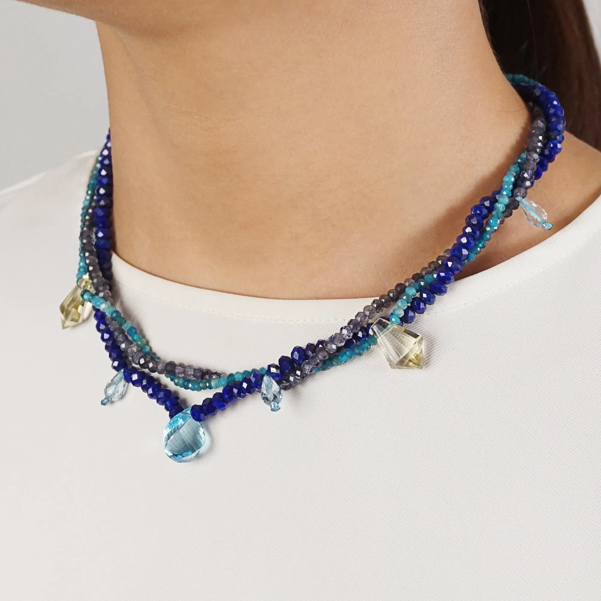 Lapis Lazuli, Iolite, and Apatite