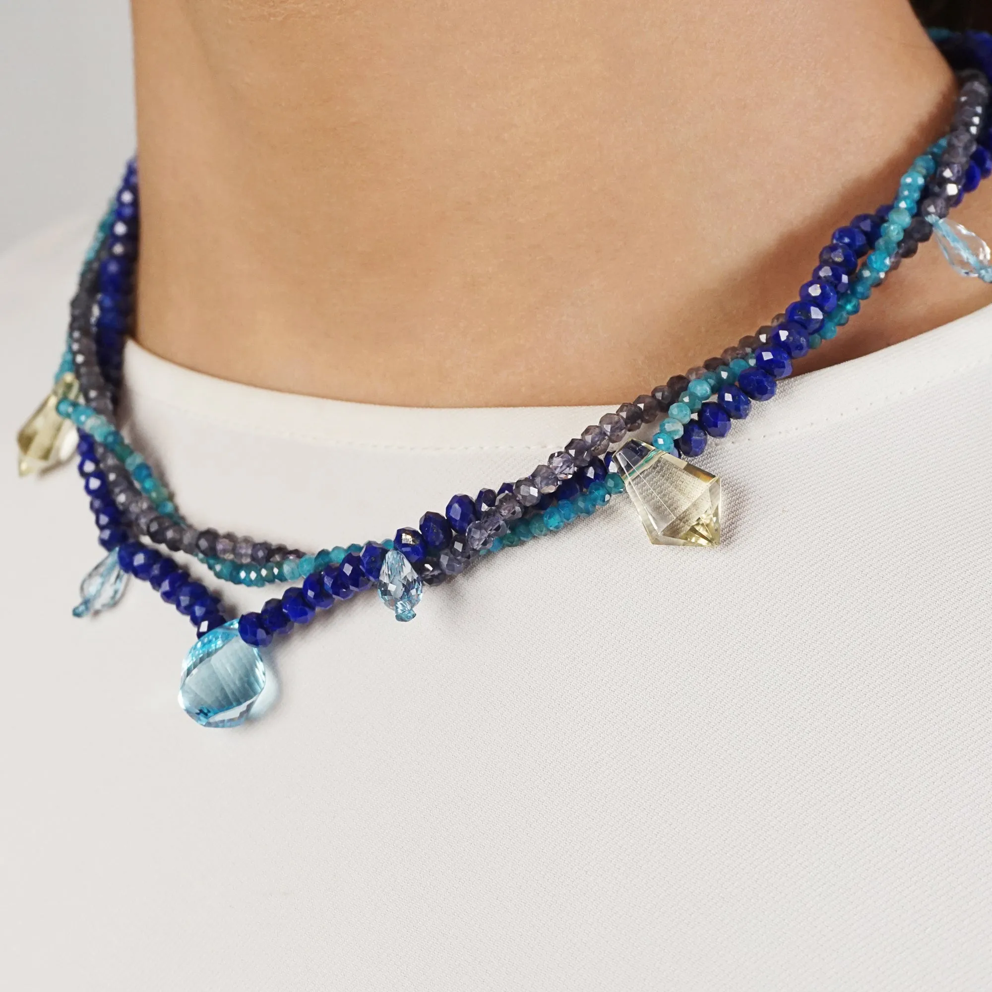 Lapis Lazuli, Iolite, and Apatite