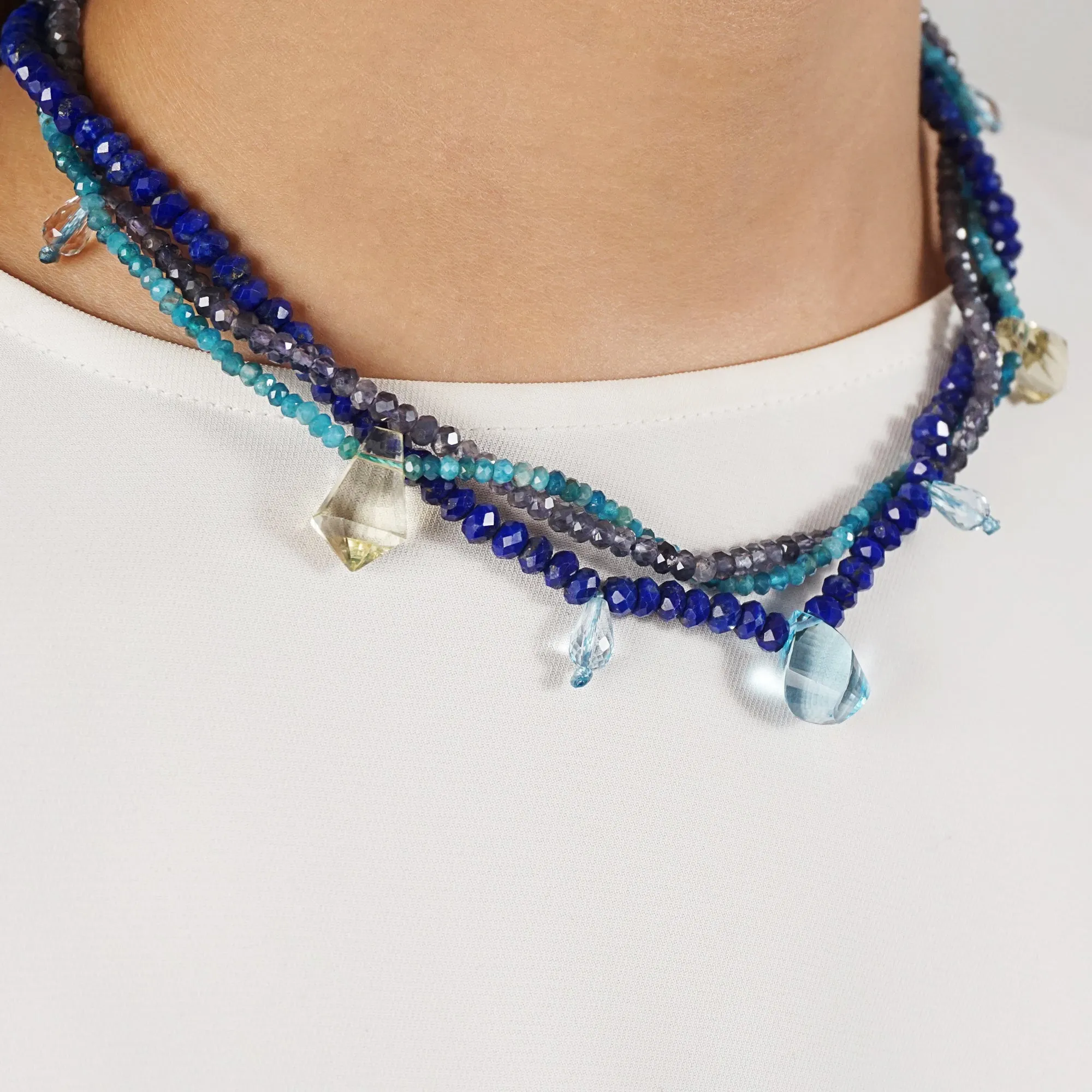 Lapis Lazuli, Iolite, and Apatite