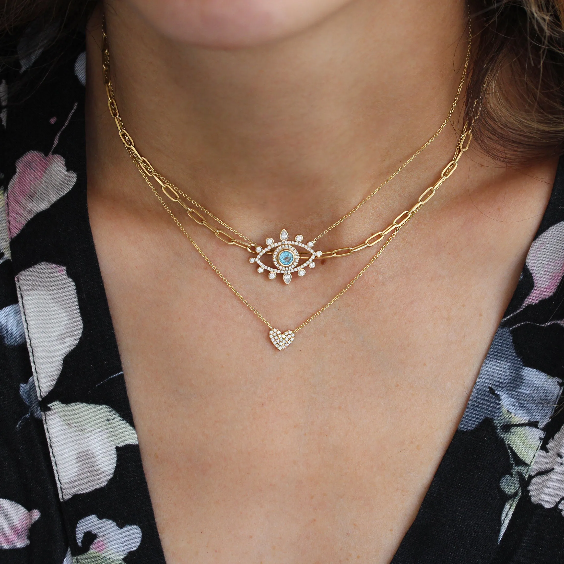 Large Evil Eye Protection Amulet Necklace ♥