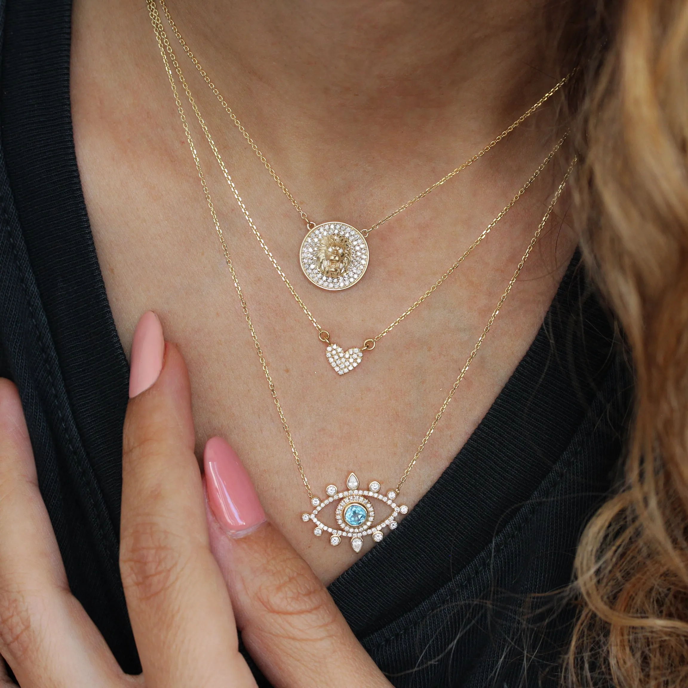 Large Evil Eye Protection Amulet Necklace ♥