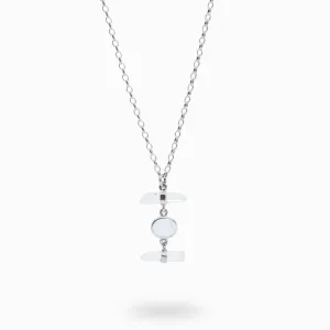 Laser Quartz and Rainbow Moonstone Necklace