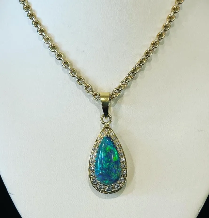 Lightning Ridge Solid Black Opal Pendant