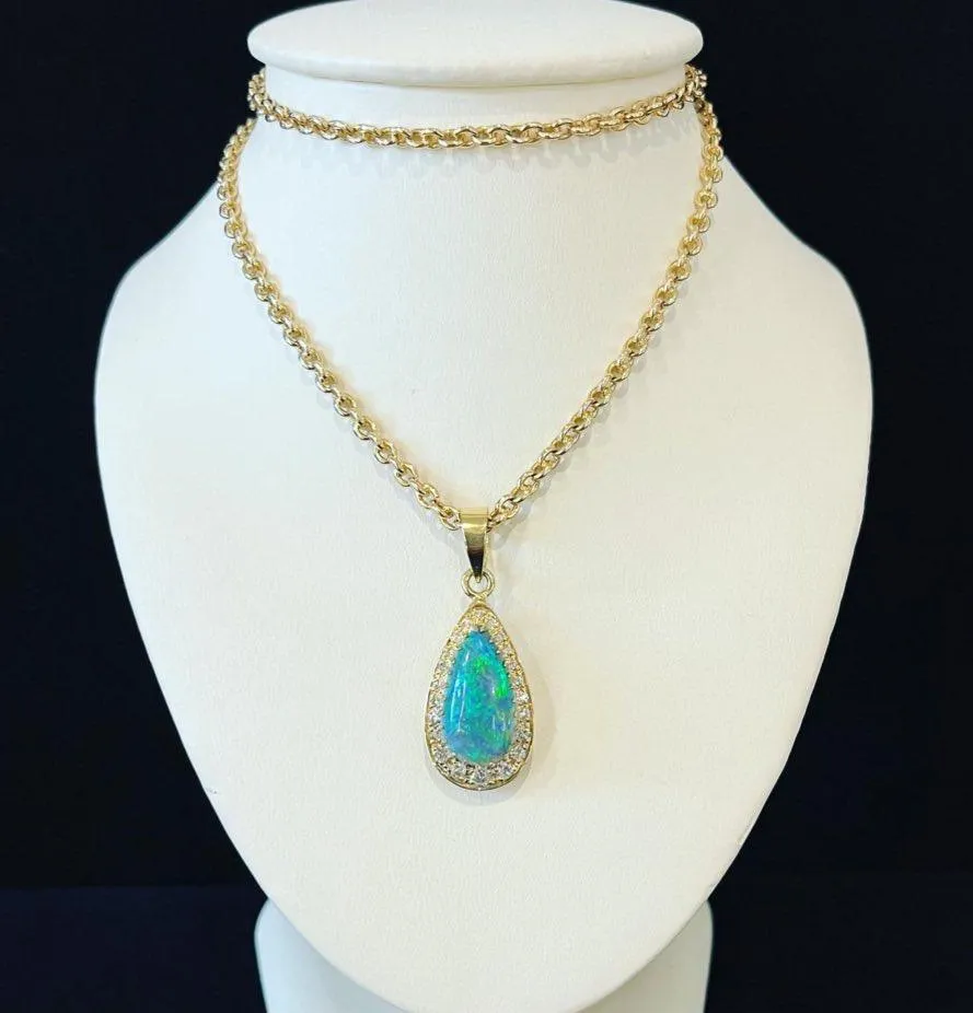 Lightning Ridge Solid Black Opal Pendant