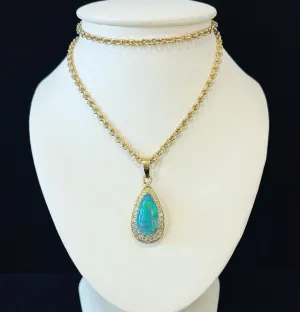 Lightning Ridge Solid Black Opal Pendant