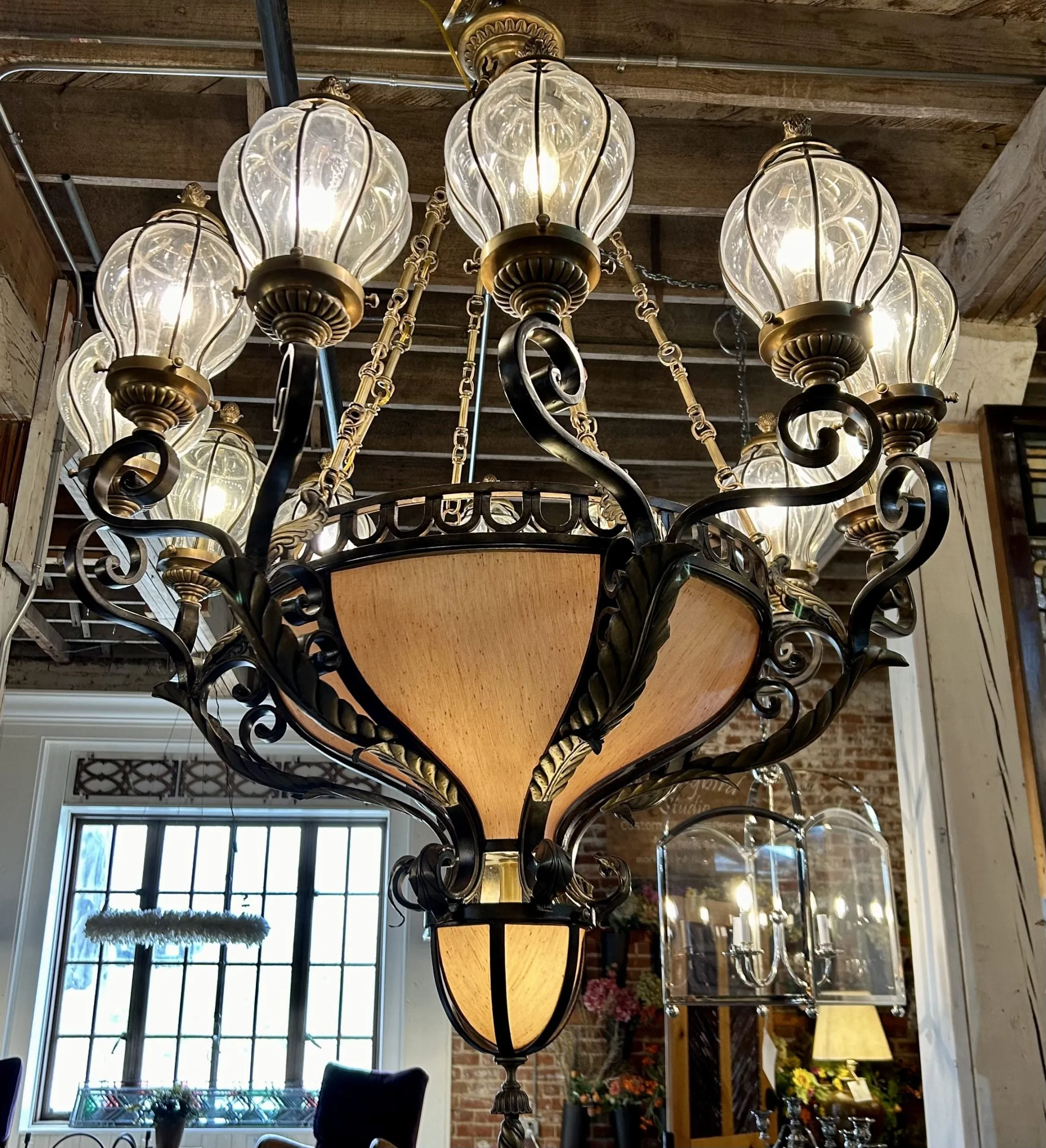 Maitland Smith Chandelier, Extra Large, Transitional, Bronze