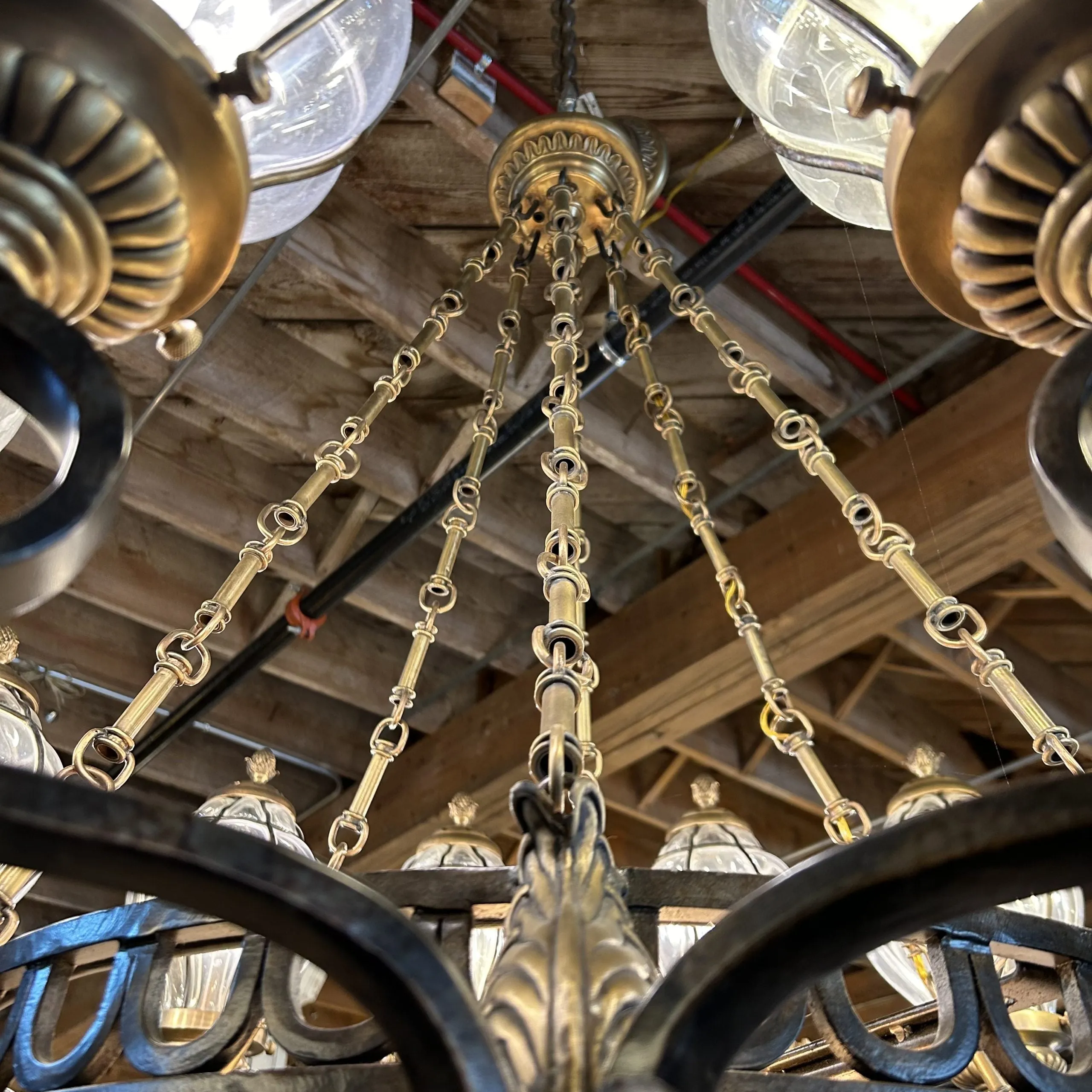 Maitland Smith Chandelier, Extra Large, Transitional, Bronze