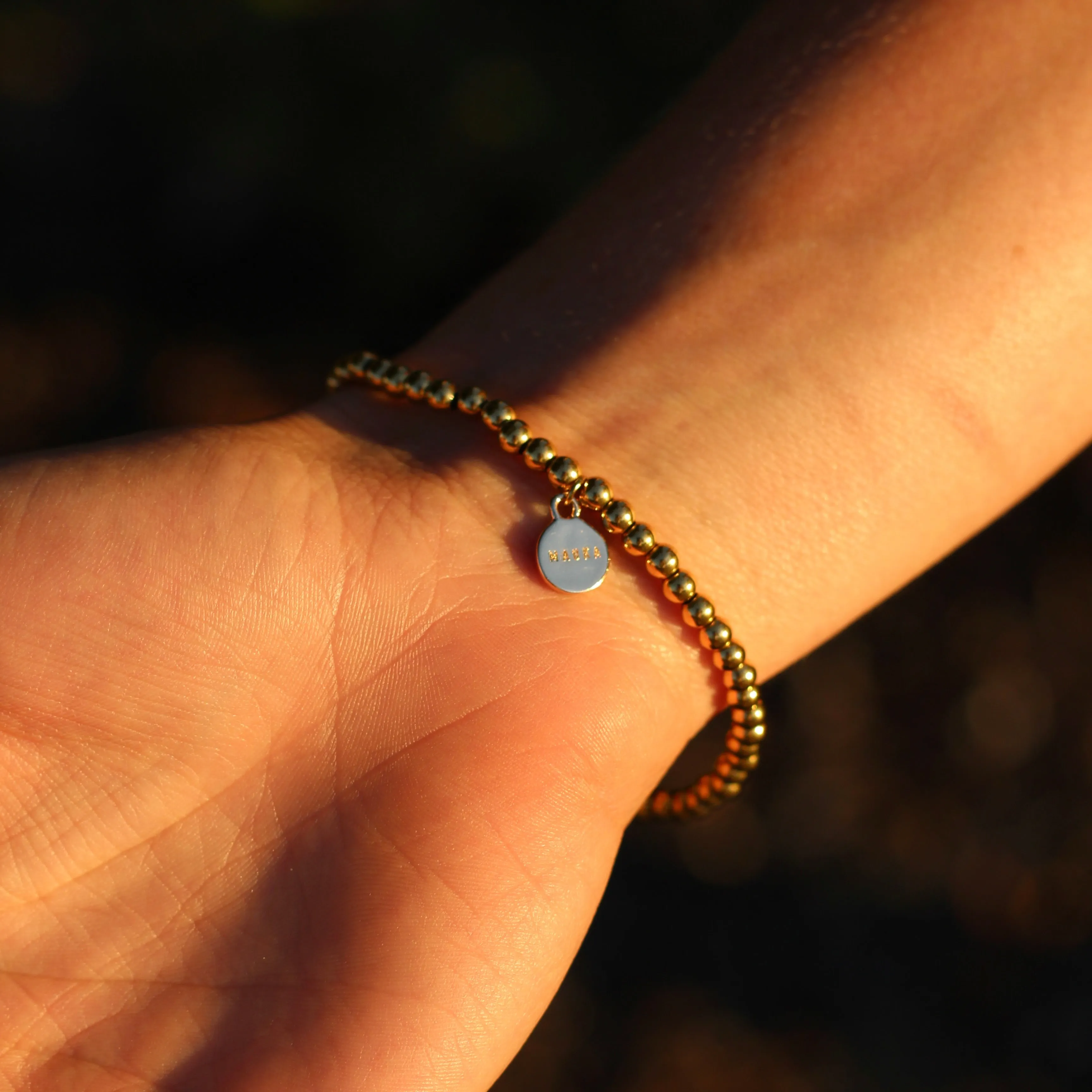Mauka Beaded Gold Bracelet