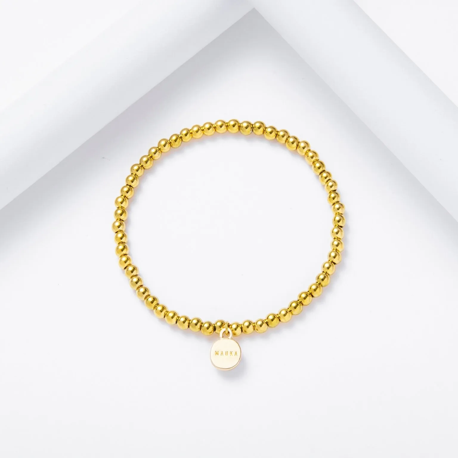 Mauka Beaded Gold Bracelet