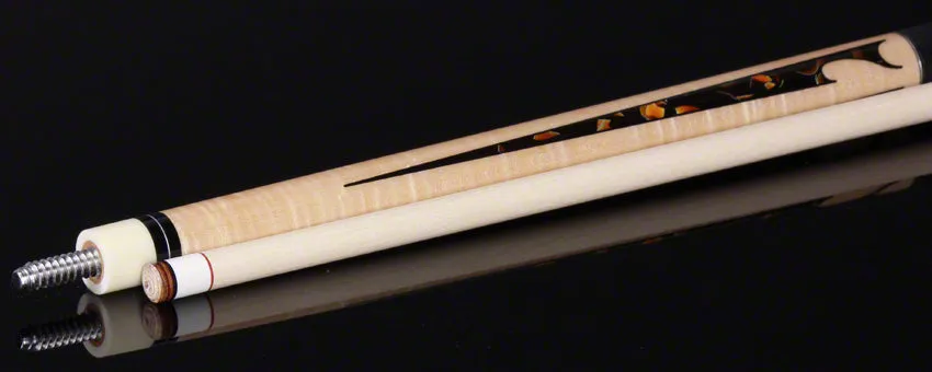 McDermott G Series Birdseye Maple with Amber/Silver Metal-Pool Points Pool Cue - G512