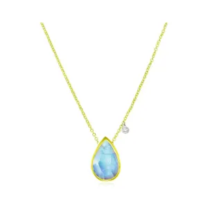 Meira T June    Birthstone  Moonstone Pear Shape  Pendant