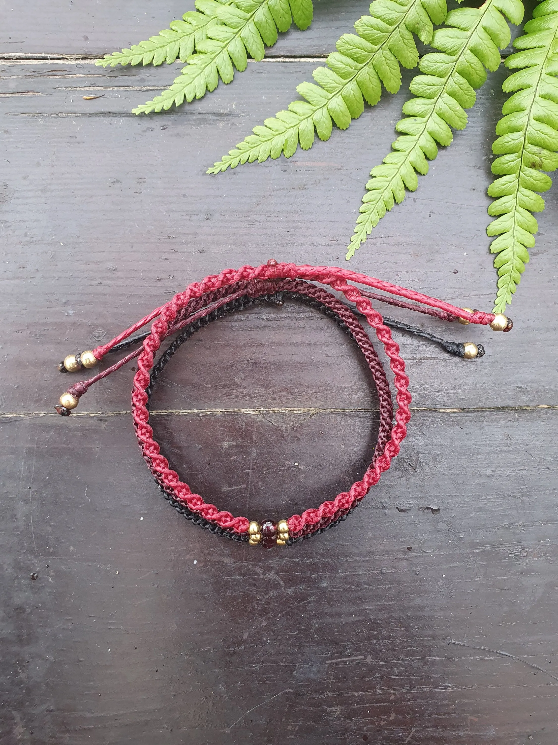Men's boho bracelet, garnet bracelet for men, January birthstone gift birthday, personalise crystal for success joy ambition love friendship